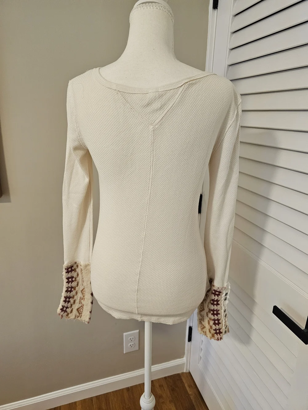 🤍 Free People We The Free Art School Cuff Thermal Henley | Size M | NWT/NWOT